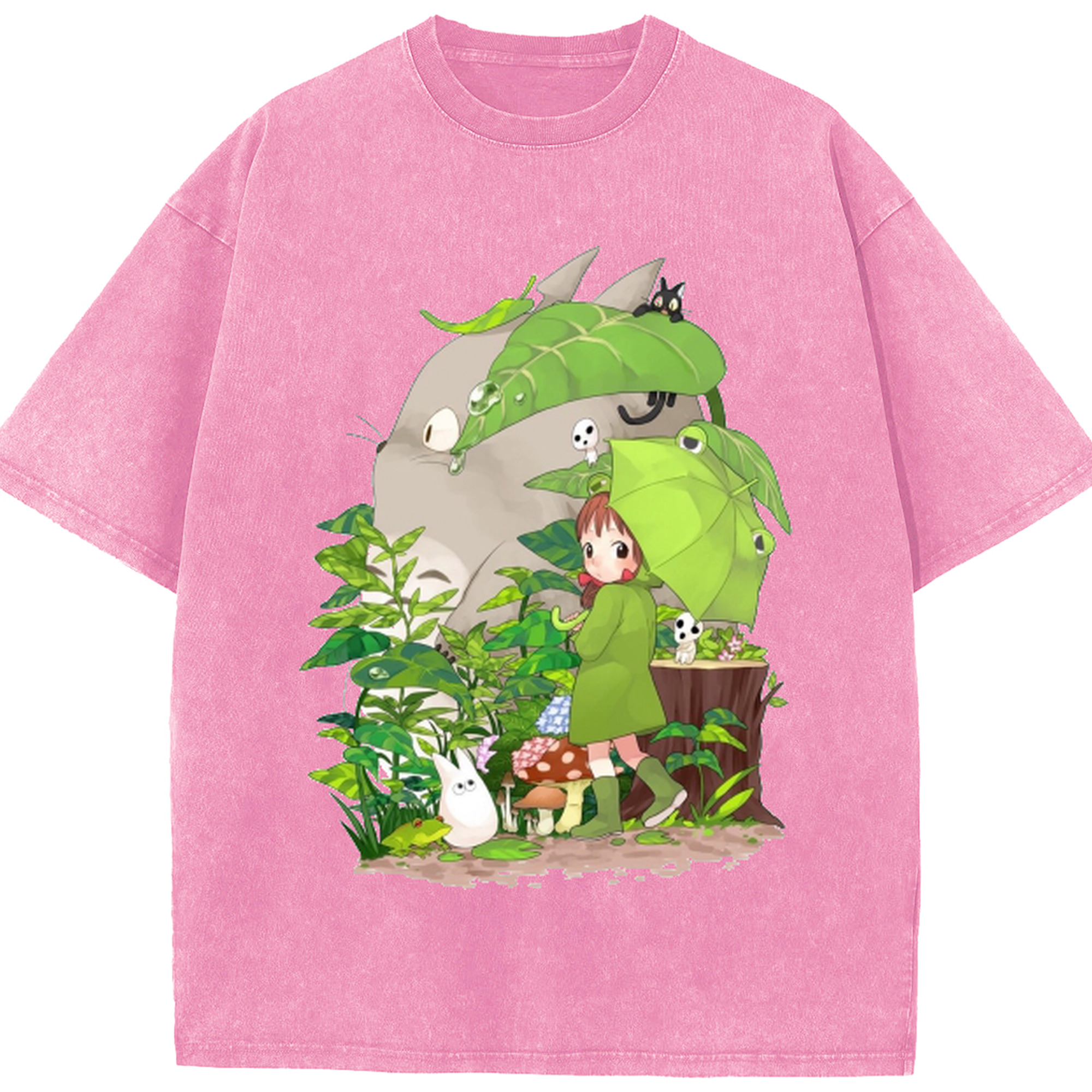 （画像用） となりのトトロ 草壁メイ 草壁サツキ My Neighbor Totoro Satsuki Kusakabe Mei Kusakabe 綿100% ヴィンテージ風 半袖Tシャツ（フロントプリント）